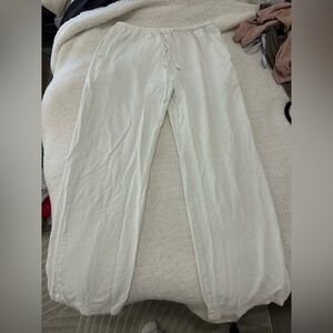 White linen  / Lounge Pants